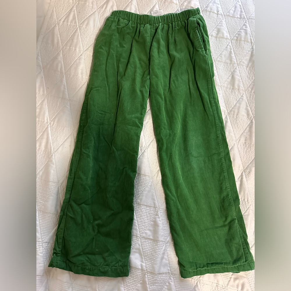 Green Kids Corduroy Pants